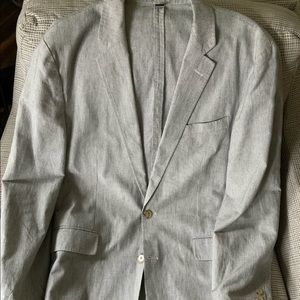 J. Crew Unstructured Ludlow Sportcoat in Grey Fine Stripe